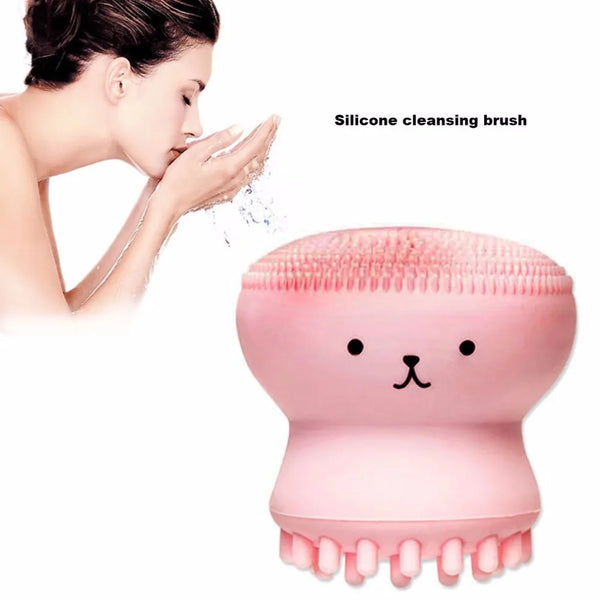 Silicone Face Cleansing Brush - Octopus Shape Exfoliator Washing Brush