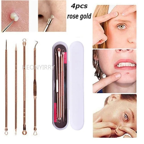 4PCS Acne Blackhead Comedone Remover - Beauty Pore Cleanser Needle