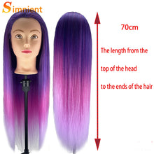 Hairdressing Training Mannequin Head - 70cm Straight Hair Practice Head