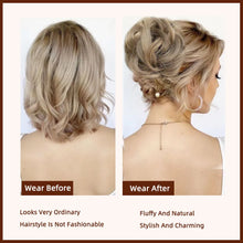 LUPU Synthetic Chignon Messy Bun - Wavy Curly Hairpiece with Clip