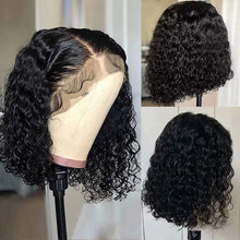 Deep Wave Short Bob Lace Frontal Wig - Brazilian Virgin Human Hair